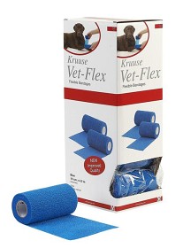 Bild på Vet-Flex elastisk binda Blå 10 cm x 4,5 m, storpack 10 st