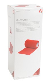 Bild på Vet-Flex elastisk binda Röd 10 cm x 4,5 m, storpack 10 st