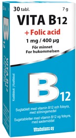 Bild på Vita B12 + Folsyra 30 tabletter