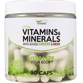 Bild på Viterna Vitamins & Minerals with Greens & Reds 90 kapslar