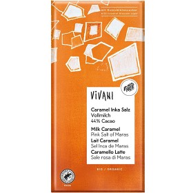 Bild på Vivani Ljus Choklad Karamell & Rosa Inkasalt 80 g