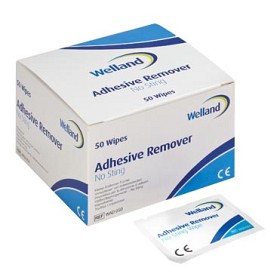 Bild på Axotan Welland Adhesive Remover, våtservetter, lösningsmedel för häftor No Sting 50 st