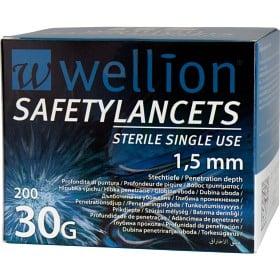 Bild på Wellion Säkerhetslancett 30G, stickdjup 1,5 mm 200 st