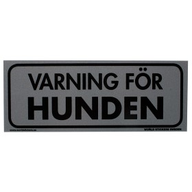 Bild på Skylt Varning för hunden 200x80 mm