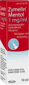 Bild på Zymelin Mentol nässpray, lösning 1 mg/ml 10 ml