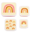 A Little Lovely Company Lunch & Snack Box Set Rainbow