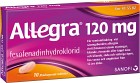 Allegra filmdragerad tablett 120 mg 10 st