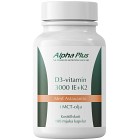 Alpha Plus D3-vitamin 3000 IE + K2 180 kapslar