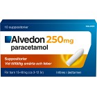 Alvedon, suppositorium 250 mg 10 st (15-40 kg)