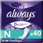Always Dailies Flexistyle Slim trosskydd 40 st