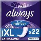 Always Dailies Long Plus Extra Protect trosskydd med mild doft, 22 st