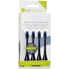 Beconfident Sonic tandborsthuvud 4 st Regular Black