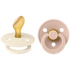 BIBS Colour 2-pack Latex Size 2 Anatomical Ivory/Blush