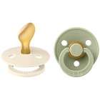 BIBS Colour 2-pack Latex Size 2 Anatomical Ivory/Sage