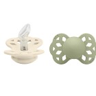 BIBS Infinity 2-pack Silicone Size 1 Anatomical Ivory/Sage