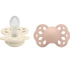 BIBS Infinity 2-pack Silicone Size 1 Symmetrical Ivory/Blush
