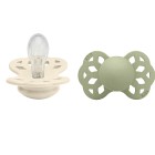 BIBS Infinity 2-pack Silicone Size 1 Symmetrical Ivory/Sage