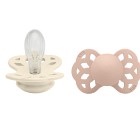 BIBS Infinity 2-pack Silicone Size 2 Symmetrical Ivory/Blush