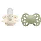 BIBS Infinity 2-pack Silicone Size 2 Symmetrical Ivory/Sage