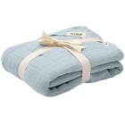 BIBS Muslin Swaddle 120x120cm Baby Blue