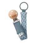 BIBS Paci Braid napphållare Petrol/Baby Blue