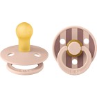 BIBS Pacifier Studio Colour 2-pack Block Latex Size 1 Blush Mix