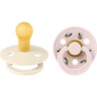 BIBS Pacifier Studio Colour 2-pack Bumblebee Latex Size 1 Ivory Mix