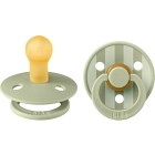 BIBS Pacifier Studio Colour 2-pack Pin Latex Size 1 Sage Mix