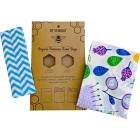 Venuray Bivaxpåsar Blommor & Blått mönster 2-pack