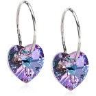 Blomdahl NT Ear Ring 14 mm Pendant Heart 10 mm Lilac