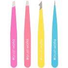 BrushWorks HD 4 Piece Combination Tweezer Set