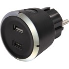 CAPiDi USB A+C Säkerhetstimer Svart