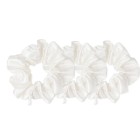 Cloud & Glow Silk Scrunchies 4 cm White