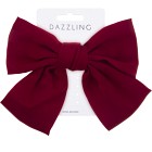 Dazzling Barrette Satin Bow Red