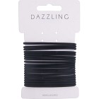 Dazzling H2 Hårsnoddar svarta tunna 18-pack