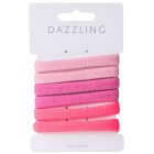 Dazzling Hårsnoddar Mjuka rosa 6-pack