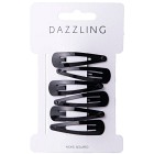 Dazzling Hårspännen Svarta 6-pack