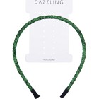 Dazzling Head Band Green Glitter