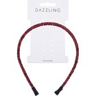 Dazzling Head Band Red Glitter