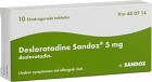 Desloratadine Sandoz, filmdragerad tablett 5 mg 10 st