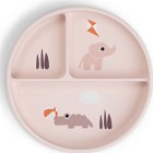 Done by Deer Stick&Stay Compartment Plate Playground, Powder
