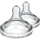 Dr Brown Level 2 WN Silicone Opt+ Nipple 2 st