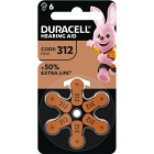 Duracell DA312 Hearing Aid Batteries 6 st
