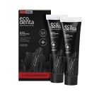 Ecodenta Black Whitening Charcoal Toothpaste (utan fluor) 2 x 100 ml