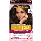 L'Oréal Paris Excellence Crème permanent hårfärg 3 Darkest Brown