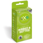 EXS Ribbed & Dotted kondomer 12 st