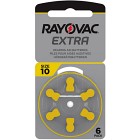 Rayovac Extra act 10 Gul, 6-pack