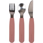 FILIBABBA Bestickset i silikon Rose