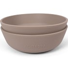 FILIBABBA Silikonskål 2-pack Warm Grey
