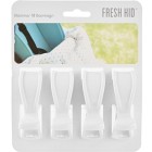 Fresh Kid Klämma till barnvagn Vit 4-pack 7cm